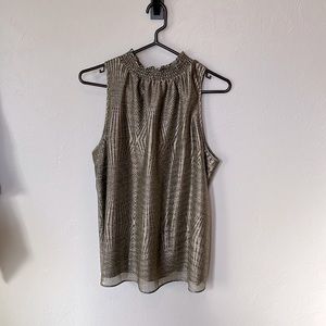 Shiny gold/black dress top